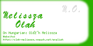 melissza olah business card